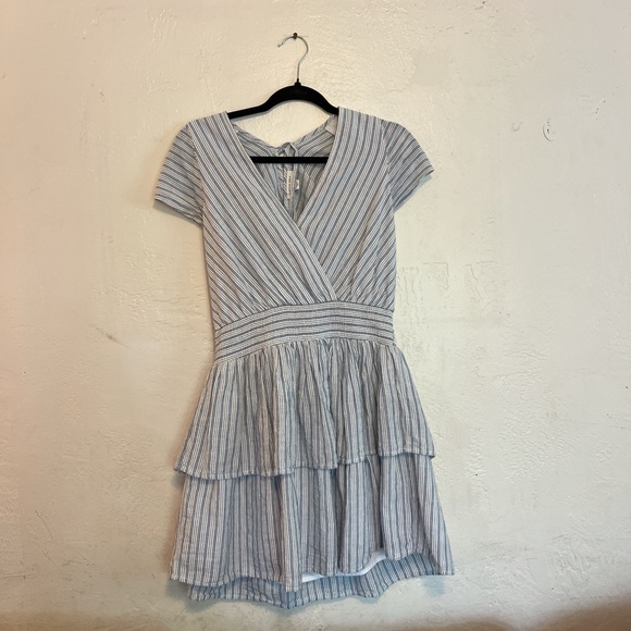 Blue and white striped dress - Picture 1 of 3